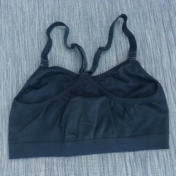 Skechers Sports Bra Womens XL Black Racerback Adjustable Straps - Picture 2 of 5